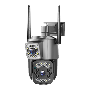 Caméra IP réseau 2K 12MP CMOS à double objectif, intérieur/extérieur, IP66, grand angle, WIFI, PTZ, suivi automatique IA, vision nocturne, audio bidirectionnel - Product Image 1