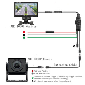 Nhà Máy AHD Tầm Nhìn Ban Đêm 7 Inch Màn Hình 1080P Sao Lưu Máy Ảnh Với Không Thấm Nước IP68 Phổ Xếp Phía Sau Xem - Product Image 5