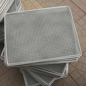 แผ่นตาข่ายย่างบาร์บีคิวสแตนเลสทรงสี่เหลี่ยม, แผ่นตาข่ายลวดสำหรับย่างเนื้อและผักกลางแจ้ง - Product Image 4