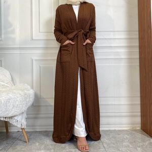 1952 #   Cárdigan de Invierno de Última Moda con Diseño de Punto, Mangas Largas, Bolsillos Delanteros y Borde Redondo - Product Image 3