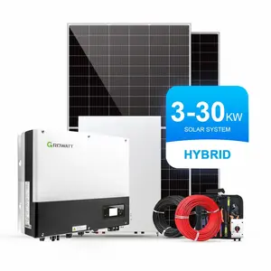 Thuisgebruik 5kw 10kw 20kw 30kw Hybride Zonnestelsel 5000W Zonnepaneel Kit 48V Lithium Ion Batterijen Zonne-Energie Systeem