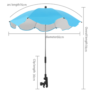 รถเข็นเด็กแบบพับได้ ร่มกันแดดแบบตรง ทำจากไนลอน น่ารัก พิมพ์โลโก้ได้ - Product Image 6
