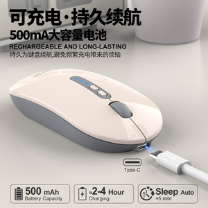 เมาส์ไร้สาย K-Snake BM300 แบบ Dual-Mode เชื่อมต่อได้ทั้งบลูทูธและไร้สาย พร้อมระบบชาร์จเงียบ สำหรับคอมพิวเตอร์ตั้งโต๊ะและแล็ปท็อป - Product Image 2