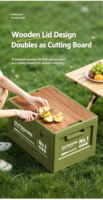 Boîte de rangement alimentaire pour le camping en plein air, en plastique, 40-50L, pliable, étanche, portable, multifonctionnelle, sac pour coffre de voiture