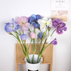 Fleurs artificielles Alice Iris en soie, haute simulation, style nordique, pour décoration maison et mariage - Product Image 3