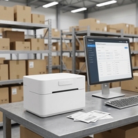 Impresora de Etiquetas Térmicas Directas CSN-310 de 80 mm, 200 mm/s, USB, Impresora de Etiquetas de Códigos de Barras para Comercio Minorista, Restaurantes y Logística