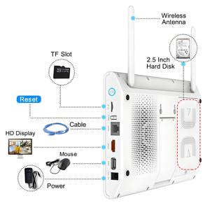 10.1 polegadas HD LCD Metal Case <span class=keywords><strong>Security</strong></span> Camera <span class=keywords><strong>System</strong></span> com 4*3MP CMOS Sensor e Night Vision para Home <span class=keywords><strong>CCTV</strong></span> segurança em casa - Product Image 6