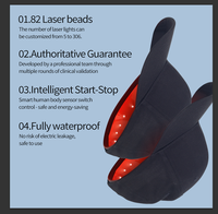 Casque de luminothérapie LED rouge AIDLIN certifié CE 650nm 850nm pour la santé du cuir chevelu, alimenté par batterie, intensité réglable, appareil capillaire pour usage domestique