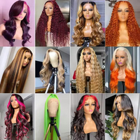 Perruques brésiliennes 100% cheveux humains Remy, bouclées crépues, frontale transparente 13x4, couleur P4/30, densité 210%, pour femme noire