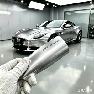 <span class=keywords><strong>Moben</strong></span> - Vinilo Autoadhesivo de Alta Calidad con Acabado Metálico Líquido Brillante, Color Plateado Cambiante, TPU Autorreparable, Fácil de Instalar, PPF - Product Image 1