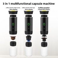 Machine à café expresso électrique portable automatique en acier inoxydable, système de brassage, pression de 20 bars, pour extérieur/voiture/hôtel/usage domestique