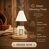 Lampu Pemanas Lilin Grosir yang Dapat Diredupkan dengan Timer Pintar untuk Dekorasi Rumah Mewah