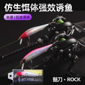 Señuelo Aohu Minnow de 12 cm, plateado y azul, realista, de hundimiento lento, para pesca de lubina, cebo de fondo. - Product Image 4