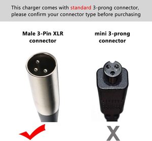 <span class=keywords><strong>Chargeur</strong></span> d'alimentation XLR mâle 24V à 3 broches pour Razor SX500 MX500 MX650 McGrath RSF650 Crazy-Carts XL Dirt <span class=keywords><strong>Quad</strong></span> QC3.0 Type-C - Product Image 2