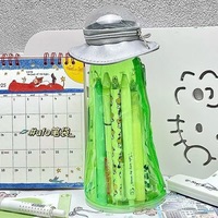 Estuche Transparente para Lápices con Diseño de Naves Espaciales y Extraterrestres, Bolsa de Papelería Divertida y Creativa para Estudiantes, Almacenamiento Personalizado