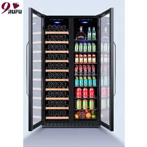 Refrigerador de bebidas de vinho, grande capacidade, geladeira de vinho, 381 garrafas, zona única, refrigerador de vinho com resfriador elétrico forte