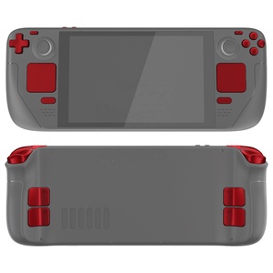EXtremeRate Kit complet de boutons de remplacement rouge écarlate personnalisés pour console portable Steam Deck LCD - Product Image 1