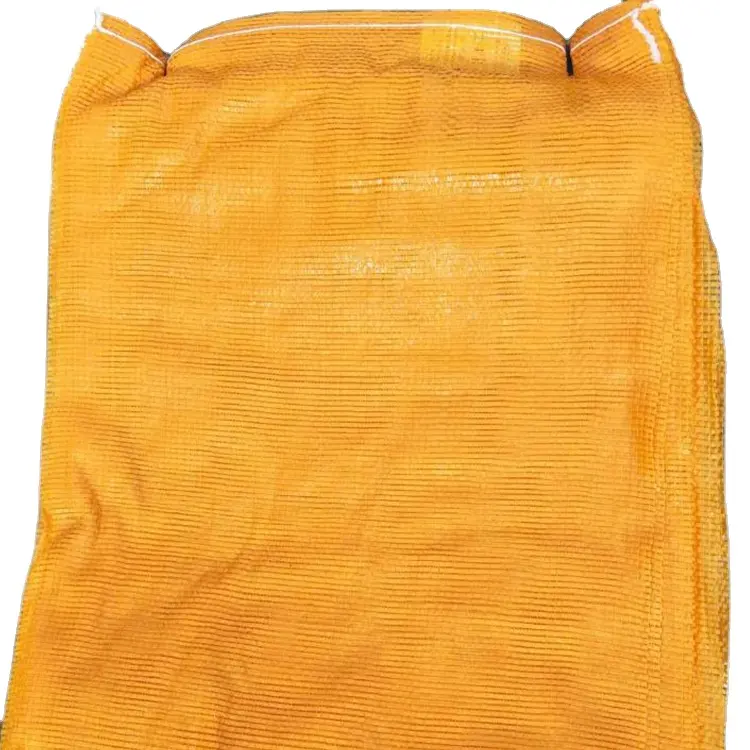 UV処理薪野菜オニオンポテトフルーツ包装PP管状ネットメッシュラッシェルメッシュバッグ巾着付き