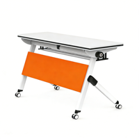 Table de formation moderne pour salle de classe, salle de conférence, bureau de formation pliable avec structure métallique
