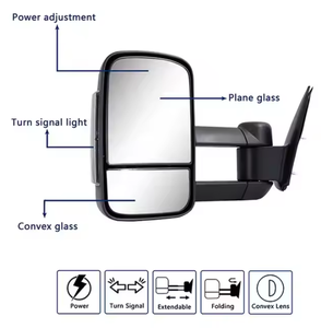 Miroir de remorquage latéral arrière électrique noir de haute qualité avec ABS+Verre et 1 an de garantie pour Holden Colorado 2002-2011 - Product Image 2