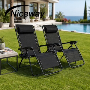 Sillas Plegables de Fábrica, Ajustables, Cómodas, Tumbonas para el Sol, Silla de Playa para Uso en Exteriores - Product Image 1