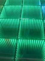 Dalles de sol Stage Abyss pour KTV, avec éclairage LED néon, miroir 3D multicouche effet célébrité internet et capteur de sol pour salle de diffusion en direct