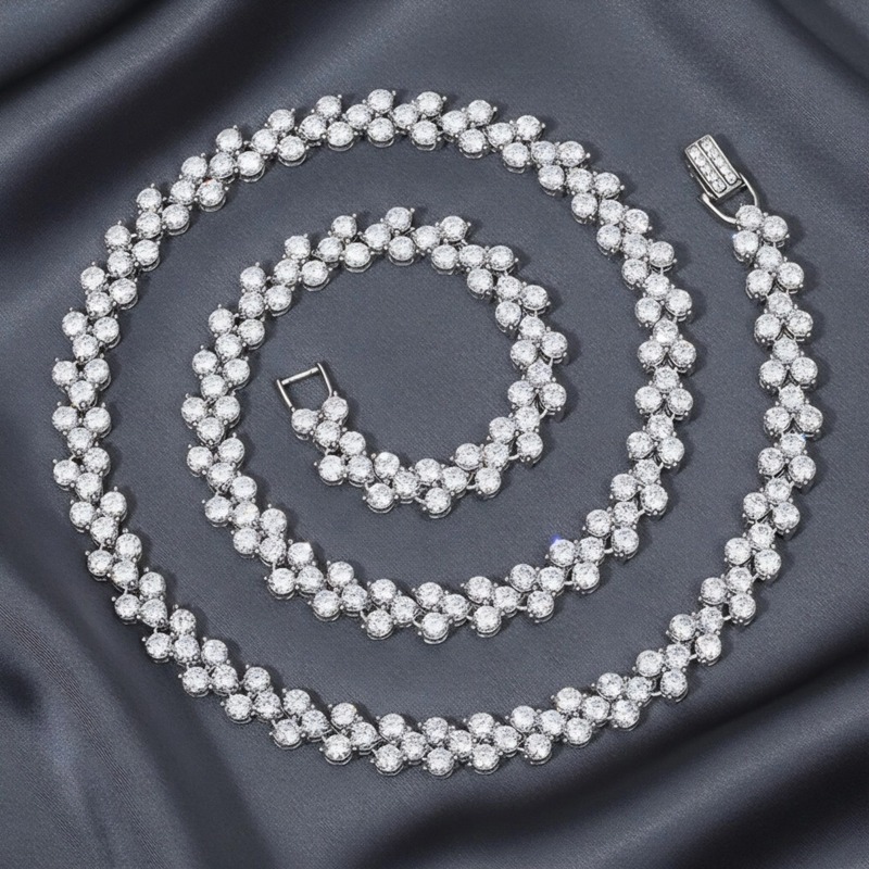 Elegant Dainty 2 6mm Moissanite Tennis