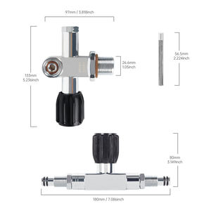 Conector de Válvula de Cilindro Doble DIDEEP para Buceo Técnico, Conjunto de Válvulas para Equipo de Buceo Twinset - Product Image 5