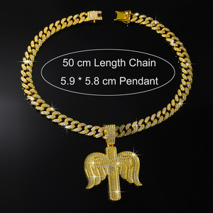 2026 Hot Selling Hiphop Retro Style Alloy <b>Cross</b> Wings Pendant Necklace Personalized Men's Necklaces Wholesale Jewelry Trendy - Product Image 5