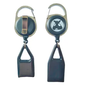 Retractable Key Chain Metal Carabiner Retractable Badge Reel Lighter Holder PVC Strap,lighter Holder ABS Plastic Custom Logo JBK