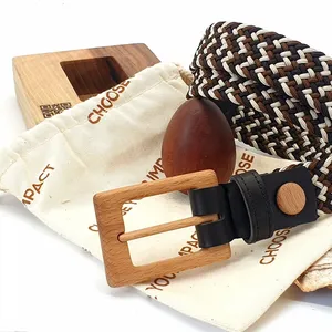Cinturón de madera y algodón trenzado de lujo para mujer Yellowstone Brave 313 - Product Image 5