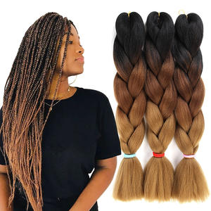Yaki synthétique Jumbo Ombre tressage <span class=keywords><strong>cheveux</strong></span> en gros 100g africain Crochet tresses <span class=keywords><strong>cheveux</strong></span> 24 pouces tressage synthétique Extensions de <span class=keywords><strong>cheveux</strong></span> - Product Image 1