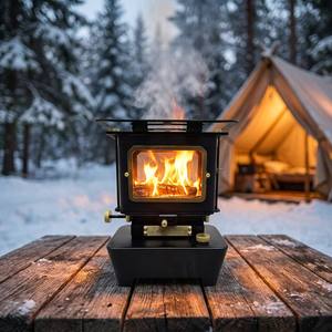 Réchaud de camping portable <span class=keywords><strong>à</strong></span> combustible liquide avec fenêtre de visualisation, contrôle de la flamme réglable, chauffage de table extérieur - Product Image 5