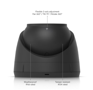 Caméra de sécurité PoE UniFi UVC-G5-Turret-Ultra-B 4MP avec vision nocturne de 30 m et détection IA pour la maison, le bureau, les magasins et les entrepôts - Product Image 5