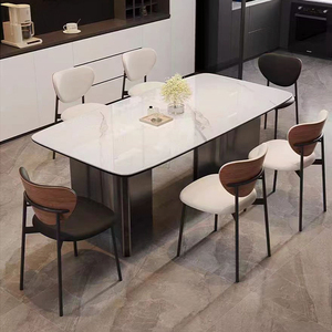 <span class=keywords><strong>Mesa</strong></span> de estilo nórdico de <span class=keywords><strong>alta</strong></span> calidad con patas reforzadas, diseño moderno para el hogar o el hotel, recién llegados para <span class=keywords><strong>cocina</strong></span>, comedor - Product Image 1