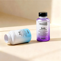 200cc PET capsule de pilules en plastique blanc vitamine bonbons médicaux bouteille de chewing-gum emballage nutritionnel en plastique avec bouchon à rabat blanc