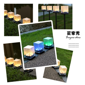 Solar Brick Lights Outdoor Waterproof Garden <b>Pathway</b> Lamp In-Ground Landscape Decorative Villa Balcony <b>Lighting</b> - Product Image 1