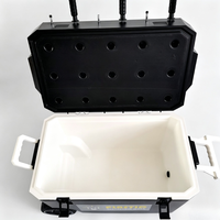 Glacière isotherme portable avec logo personnalisé, en forme de ballon de football, avec roues, pour boissons, idéale pour le camping