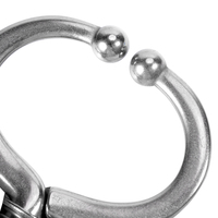 Cincin Hidung Sapi Baja Anti Karat Tiga Ukuran, Cincin Hidung Otomatis untuk Anak Sapi, Cincin Hidung Pegas untuk Sapi, Kondisi Baru, Alat Penarik Ternak