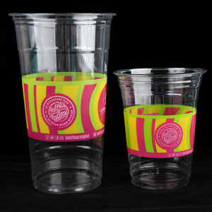 Copos de Plástico PET Transparentes Descartáveis para Bebidas Frias com Tampa, Personalizados com LOGO, Atacado, 8, 10, 12, 14, 16, 32 oz - Product Image 2