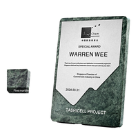 Usine en gros personnalisé aluminium-plastique panneau marbre Plaque Uv impression marbre trophée société souvenir annuel cadeau