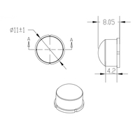 Capteur infrarouge à dôme noir blanc de qualité supérieure avec lentille de Fresnel pour une détection précise du mouvement humain