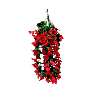 ดอกเฟื่องฟ้าปลอมสีแดงสำหรับตกแต่งบ้าน ระเบียง สวน และผนัง - Product Image 1