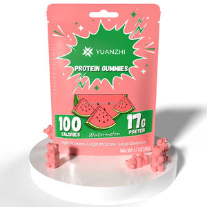 Private Label 17g Isolat de protéine de lactosérum alimentée par les muscles Gommes à haute teneur en protéines de pomme verte pour faibles calories sans édulcorants artificiels - Product Image 2