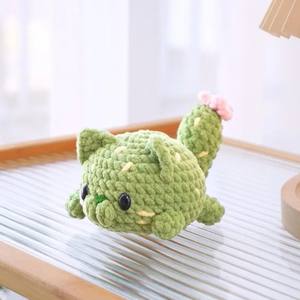 Nuevo Diseño 2026: <span class=keywords><strong>Gato</strong></span> <span class=keywords><strong>de</strong></span> Ganchillo Amigurumi <span class=keywords><strong>de</strong></span> Tela <span class=keywords><strong>de</strong></span> Algodón con <span class=keywords><strong>Ojos</strong></span> <span class=keywords><strong>de</strong></span> Seguridad, Juguetes <span class=keywords><strong>de</strong></span> Animales <span class=keywords><strong>de</strong></span> Ganchillo Hechos <span class=keywords><strong>a</strong></span> Mano, Juguete <span class=keywords><strong>de</strong></span> <span class=keywords><strong>Gato</strong></span> Cactus Tejido y Relleno - Product Image 4