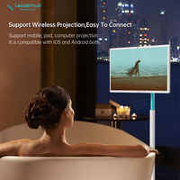 Televisor LCD Portátil 2026 con Resolución 2K de 27 Pulgadas, 60Hz NTSC, con Altavoz Integrado, Blanco