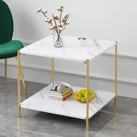 Table basse pliante moderne de luxe en acier inoxydable pour salon, salle à manger, cuisine, extérieur, salle de sport et salle de bain - Résistante aux intempéries