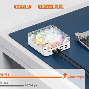 PC de jeu S-Xin AMD Ry-zen 7 5800H 8 cœurs 16 threads 2* DDR4 M.2 NVMe Lumière RVB 2.5G Double LAN <span class=keywords><strong>Mini</strong></span> PC Ordinateur 3x4K WiFi6 BT5.2 - Product Image 3