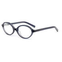 Montures de lunettes ovales étroites en acétate rayé, lunettes de lecture à monture complète unisexe, écaille de tortue noir rose bleu vert 54 20 145 mm