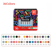 Keep Smiling Art Supplies – Lot de 36 marqueurs à pointe unique, semi-permanents, pour peinture, écriture, marquage – Ensemble de marqueurs à peinture acrylique